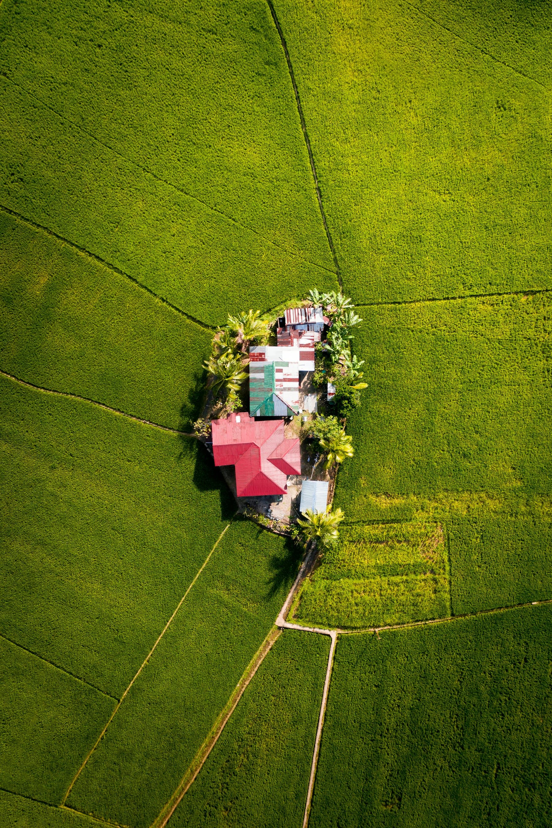 Aerial view of a rural lot (representative photo)