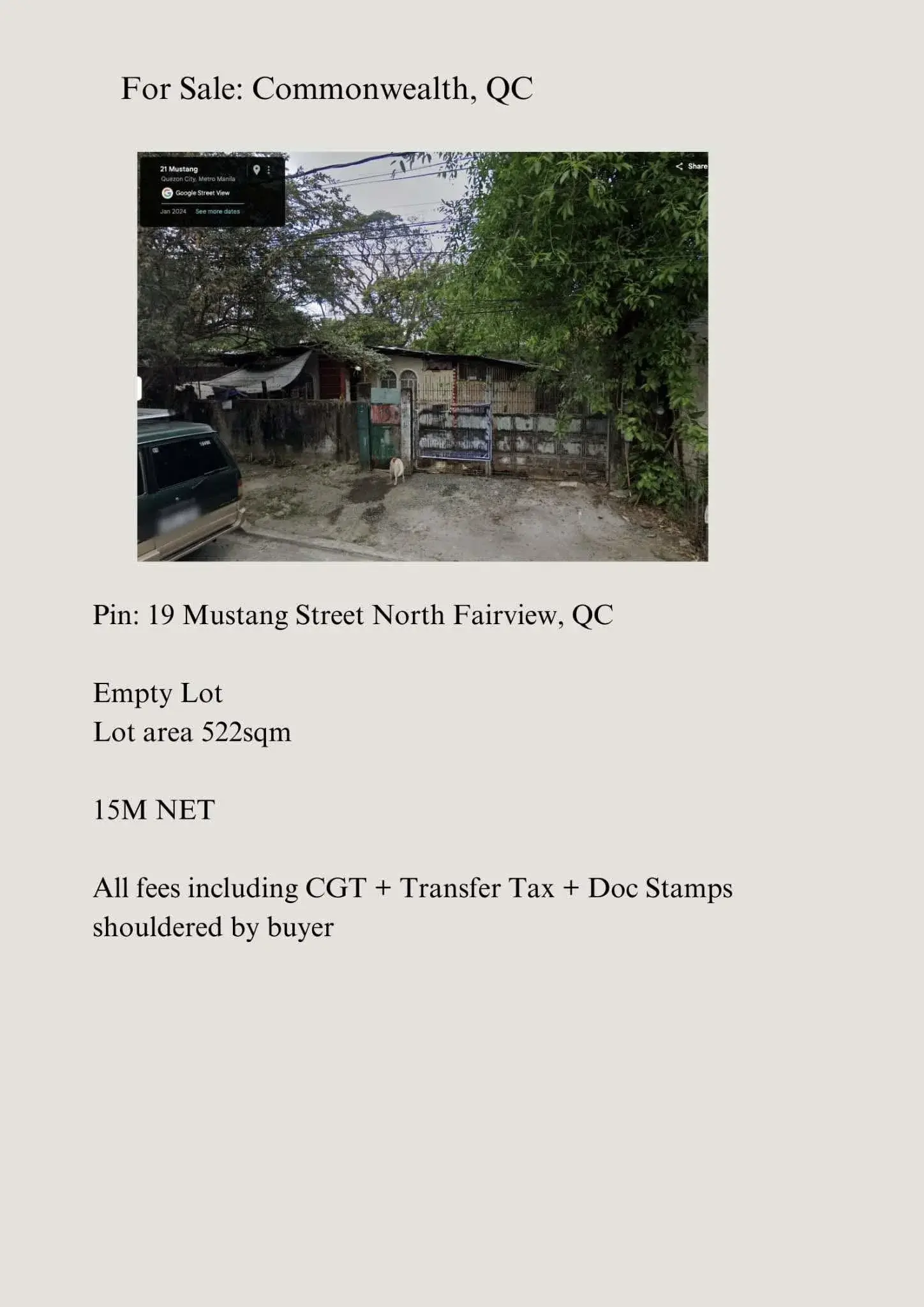 North Fairview Qc Vacant Lot Commercial