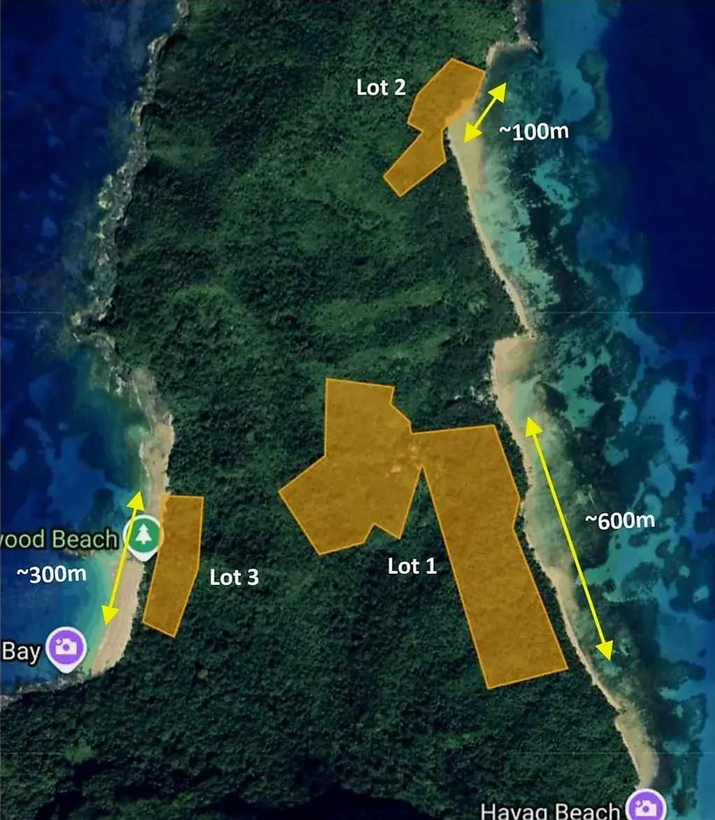 Beachfront Land - Cadlao Island, El Nido, Palawan (3 Lots)