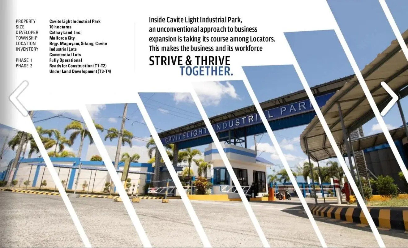 Cathay Land Cavite Light Industrial Park - Silang Cavite Industrial Lot In Silang, photo 3